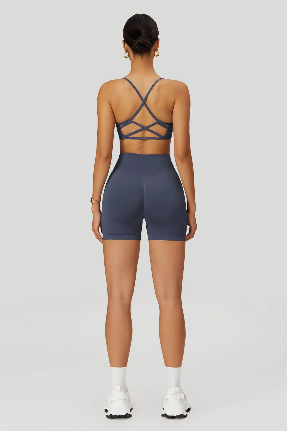 Cross - Back Activewear Set With Short sold by MOOSLOVER product image thumbnail 2