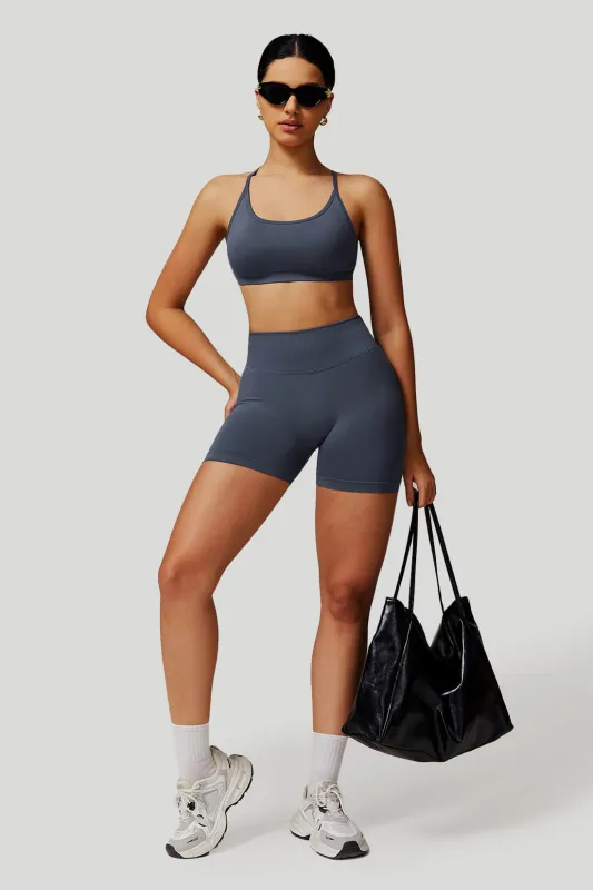 Cross - Back Activewear Set With Short sold by MOOSLOVER