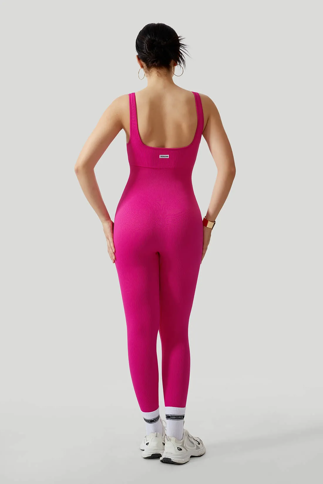 Thread Press Button Tummy Control Jumpsuit sold by MOOSLOVER product image thumbnail 3