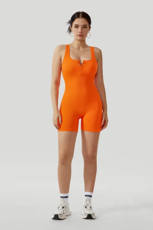 Thread Press Button Tummy Control Romper sold by MOOSLOVER