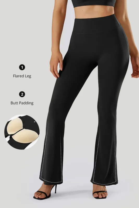 Butt Padding Flared Leg Seamed Shaping Legging sold by MOOSLOVER