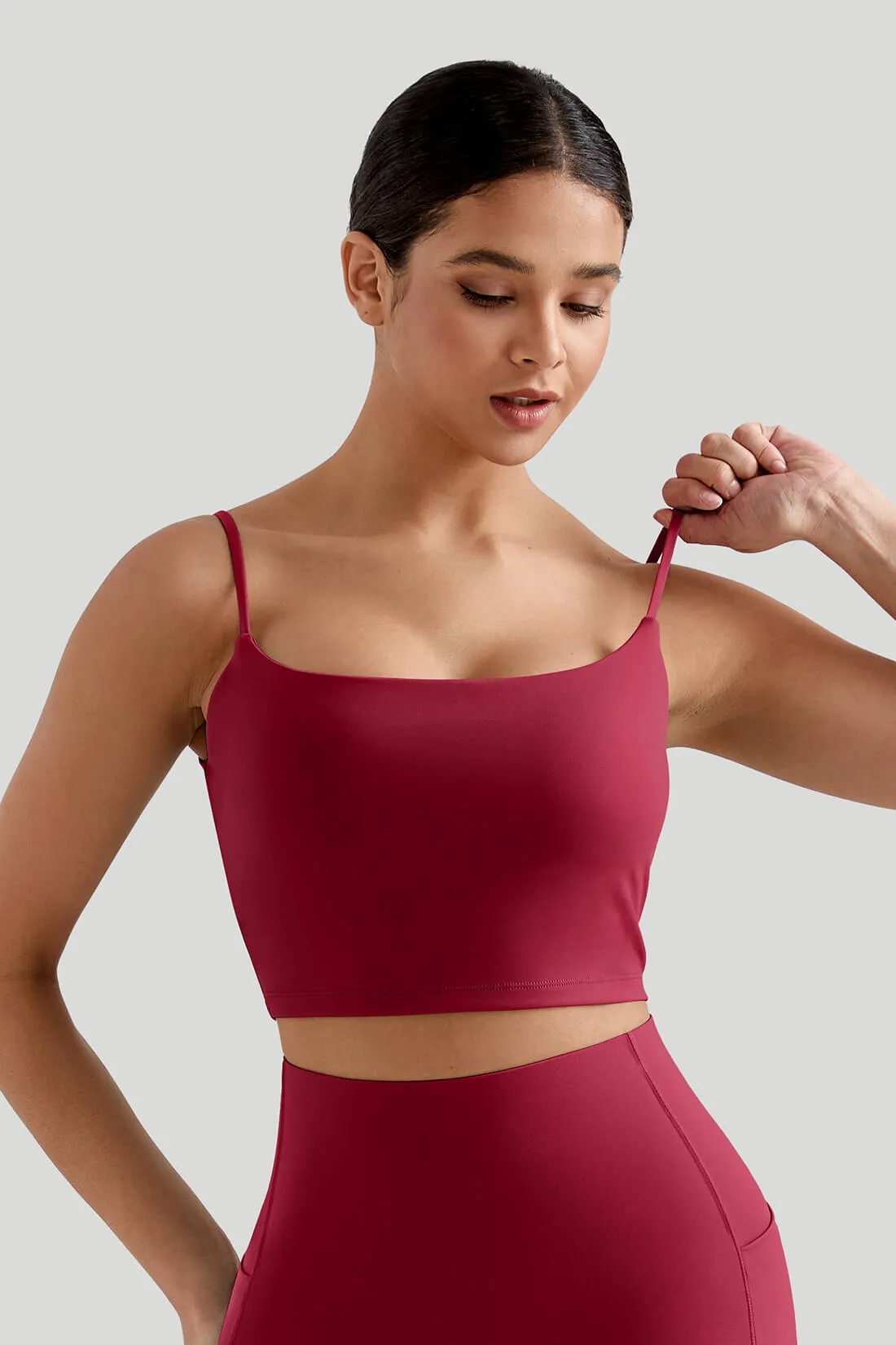 Seamed Spaghetti Strap Tank Top sold by MOOSLOVER