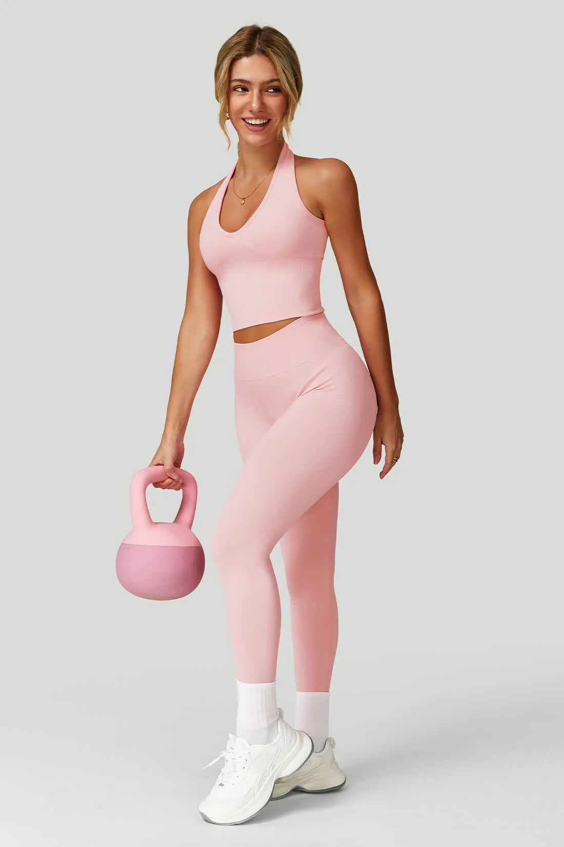 V‑Neck Backless Bra Match High-Waist Butt-lifting Leggings sold by MOOSLOVER product image thumbnail 5