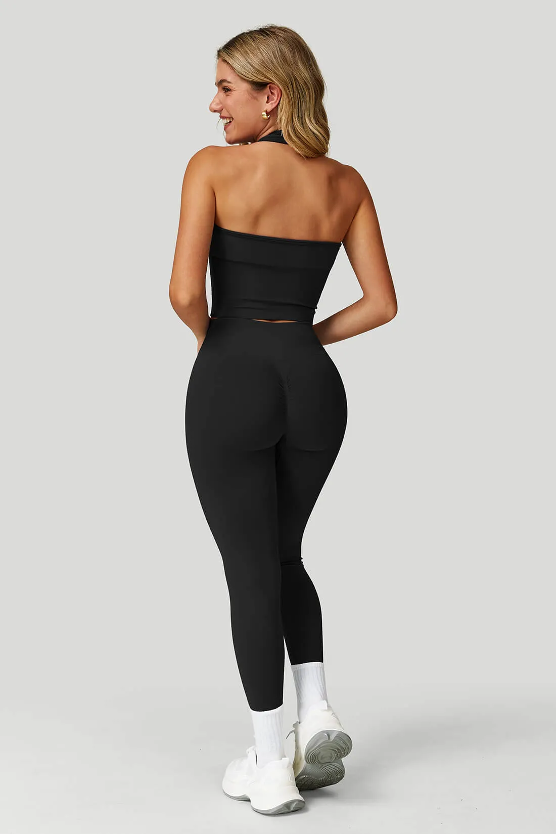 V‑Neck Backless Bra Match High-Waist Butt-lifting Leggings sold by MOOSLOVER product image thumbnail 4
