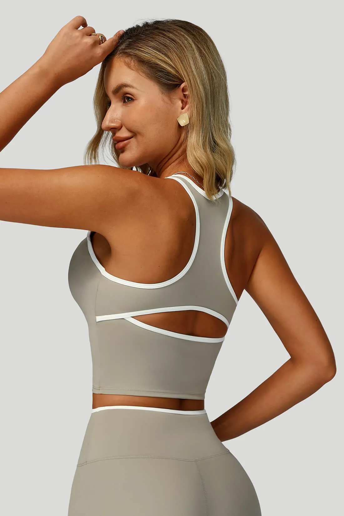 V-Neck Hollow-Back Yoga Bra sold by MOOSLOVER product image thumbnail 3