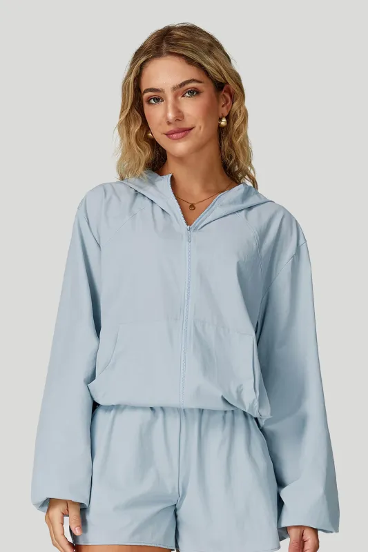 Quick-Dry Breathable Zip-Up Hooded Jacket sold by MOOSLOVER