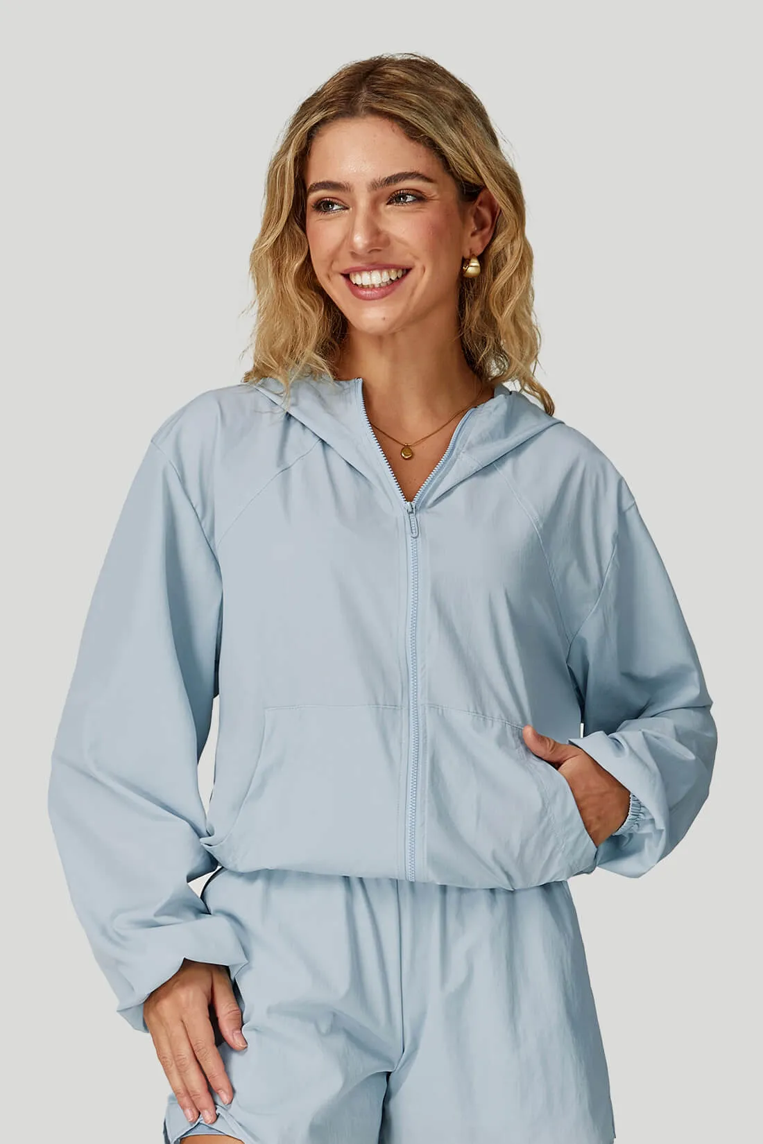 Quick-Dry Breathable Zip-Up Hooded Jacket sold by MOOSLOVER product image thumbnail 2