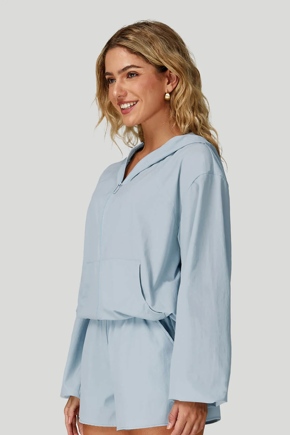 Quick-Dry Breathable Zip-Up Hooded Jacket sold by MOOSLOVER product image thumbnail 3