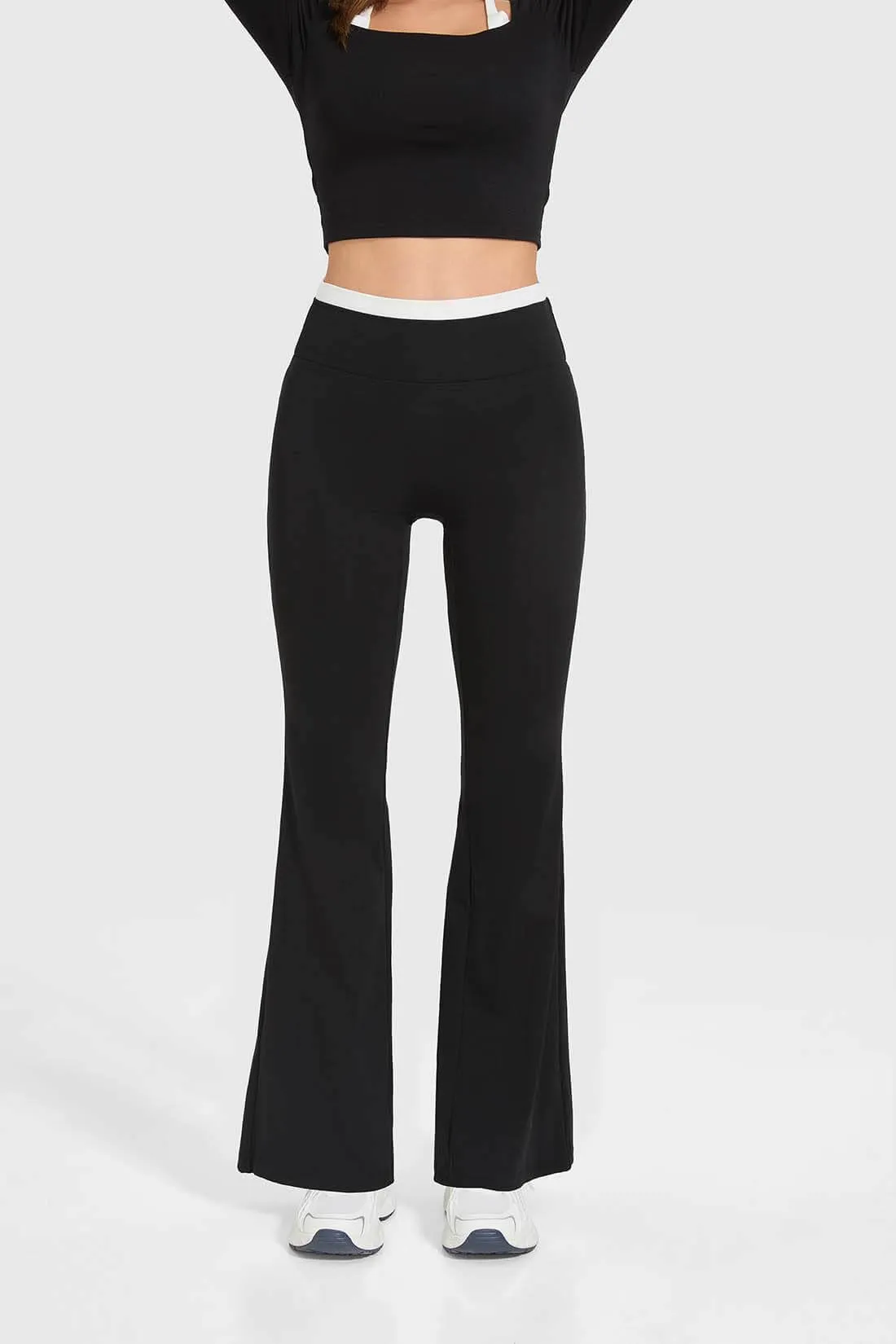 High-Waist Slimming Flared Pants sold by MOOSLOVER product image thumbnail 3