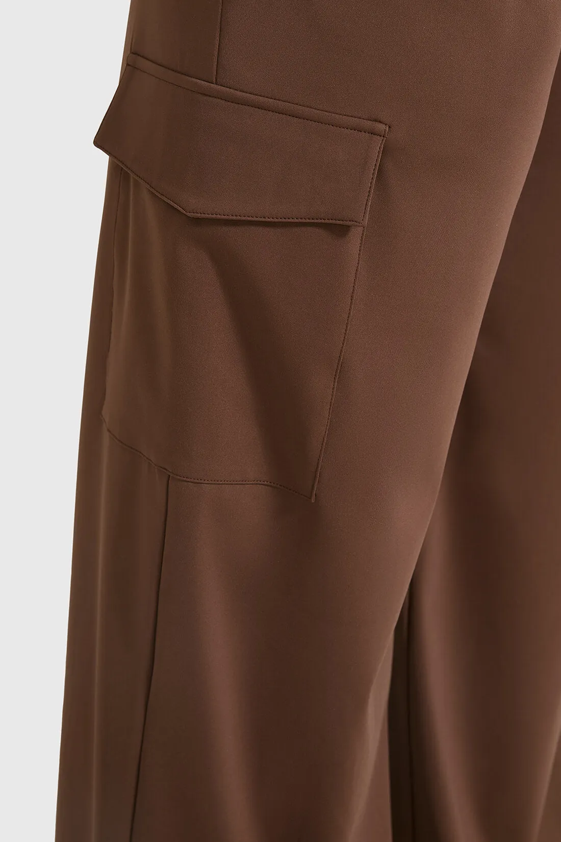 High Waist Loose-Fit Flowy Cargo Pants sold by MOOSLOVER product image thumbnail 5