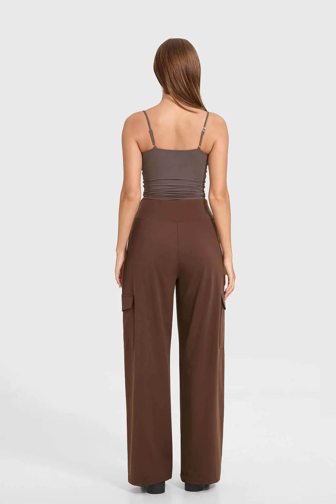 High Waist Loose-Fit Flowy Cargo Pants sold by MOOSLOVER product image thumbnail 3