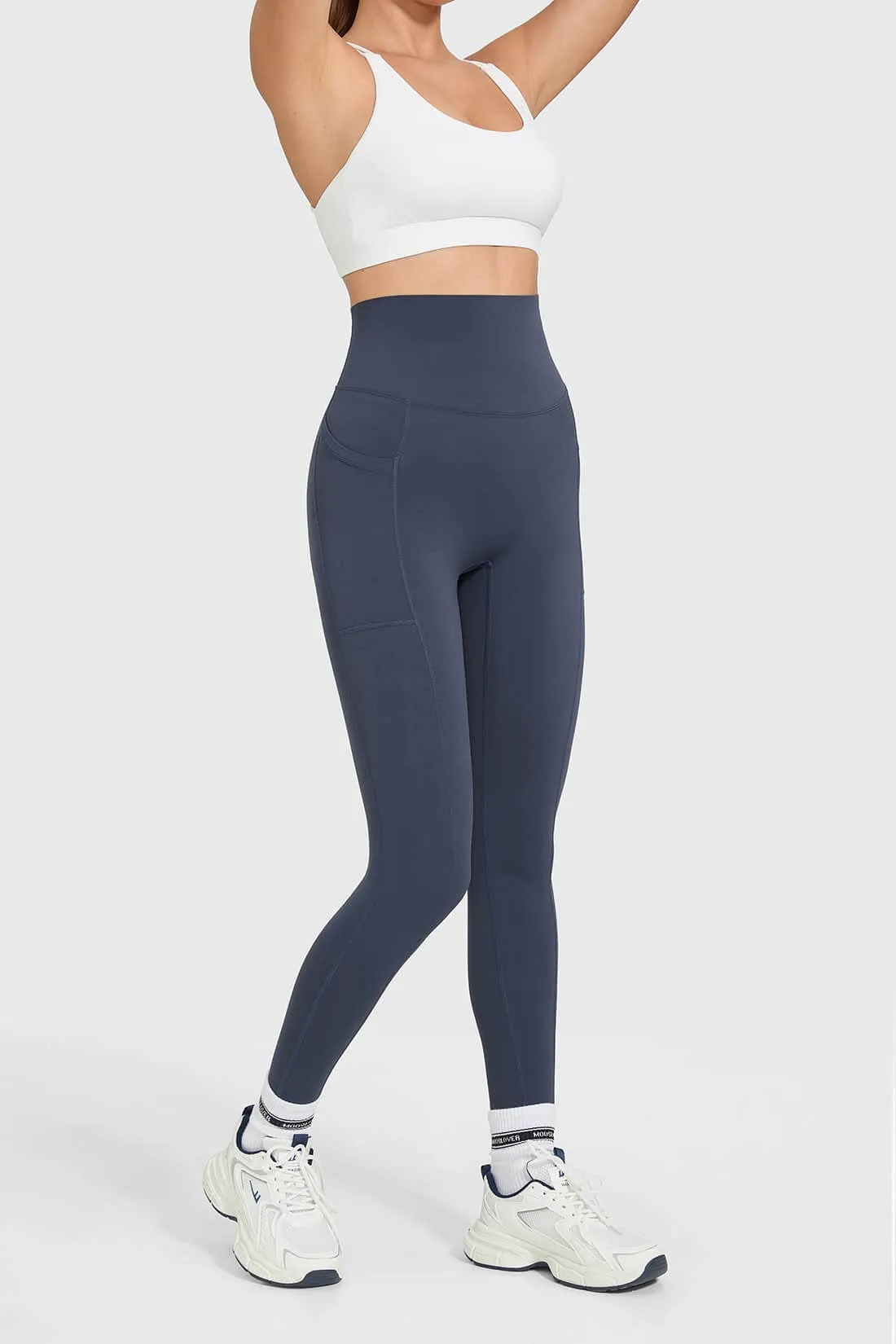 High Waist Slim-Fit Leggings With Pocket sold by MOOSLOVER