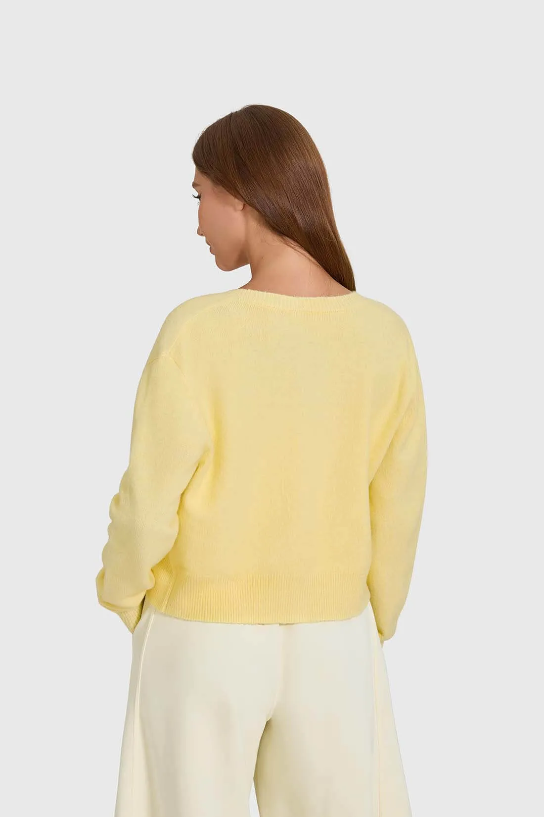 Knit Round Neckline Cardigan sold by MOOSLOVER product image thumbnail 3