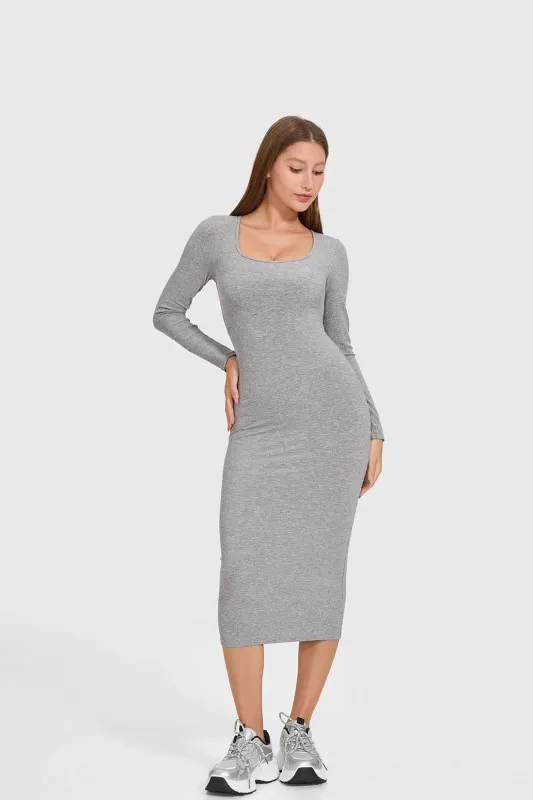 Sculpting Longsleeve Dress With Built in Shapewear sold by MOOSLOVER