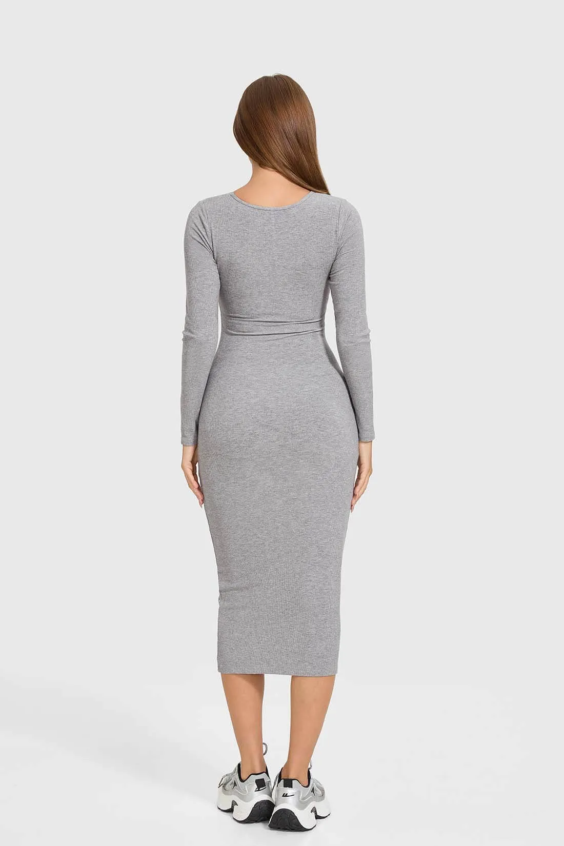 Sculpting Longsleeve Dress With Built in Shapewear sold by MOOSLOVER product image thumbnail 3