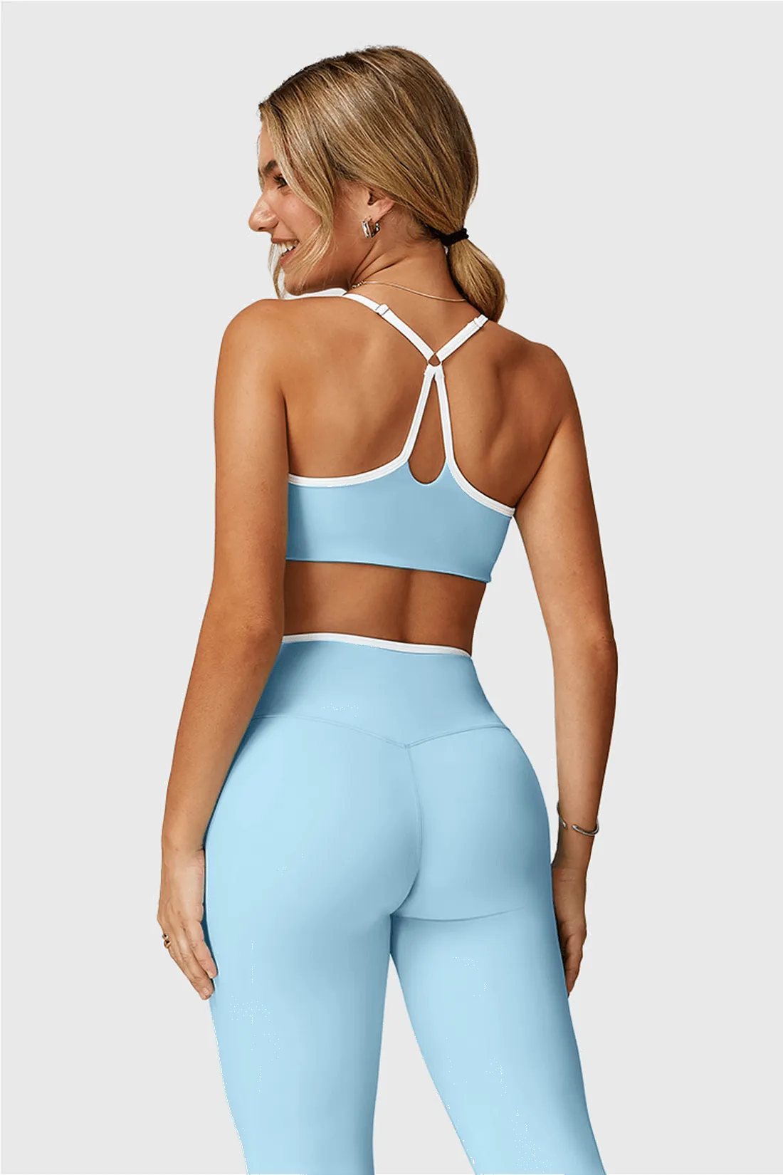 Colorblock Trim Cross-Back Sports Bra sold by MOOSLOVER product image thumbnail 3