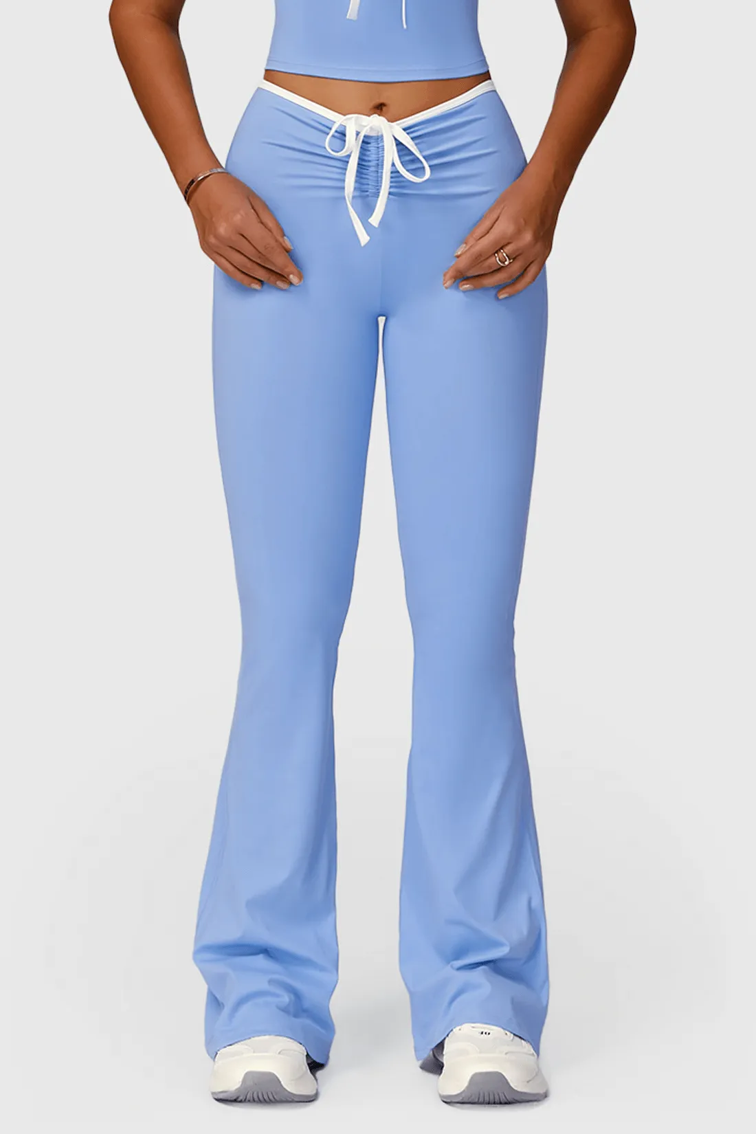 Color Block Trim High Waist Flared Yoga Pants sold by MOOSLOVER product image thumbnail 4