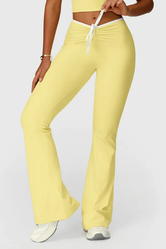 Color Block Trim High Waist Flared Yoga Pants sold by MOOSLOVER