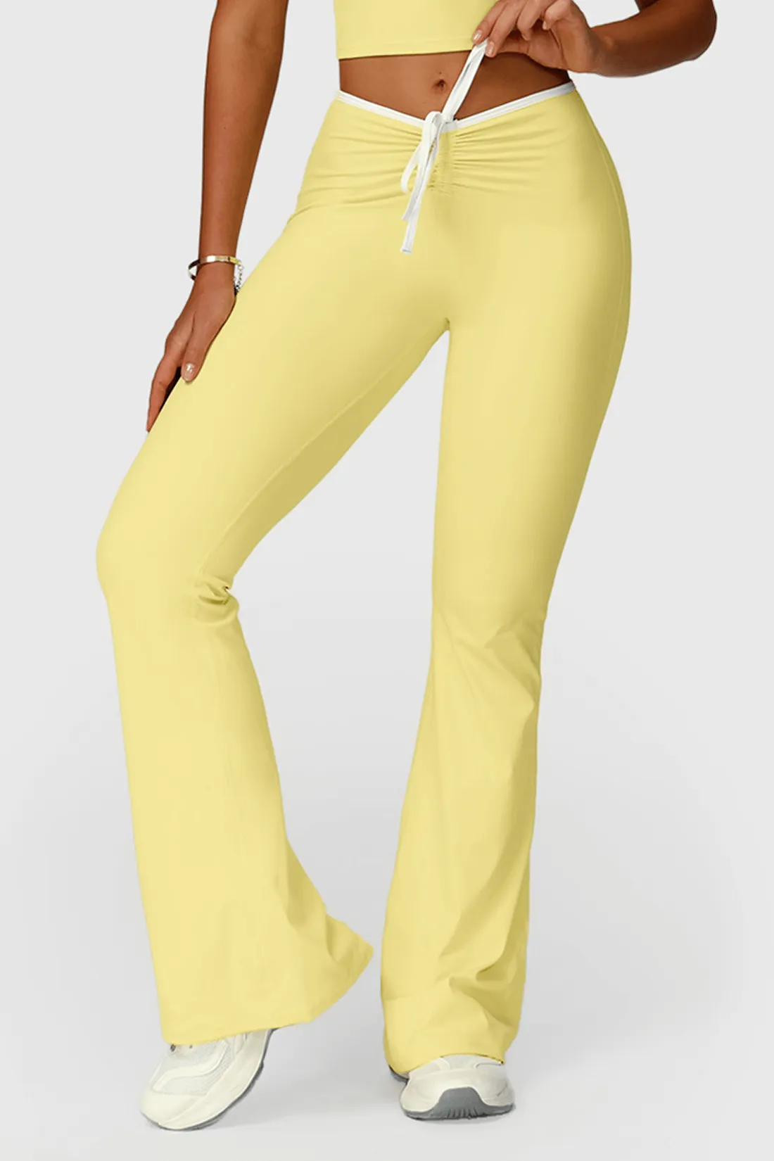 Color Block Trim High Waist Flared Yoga Pants sold by MOOSLOVER