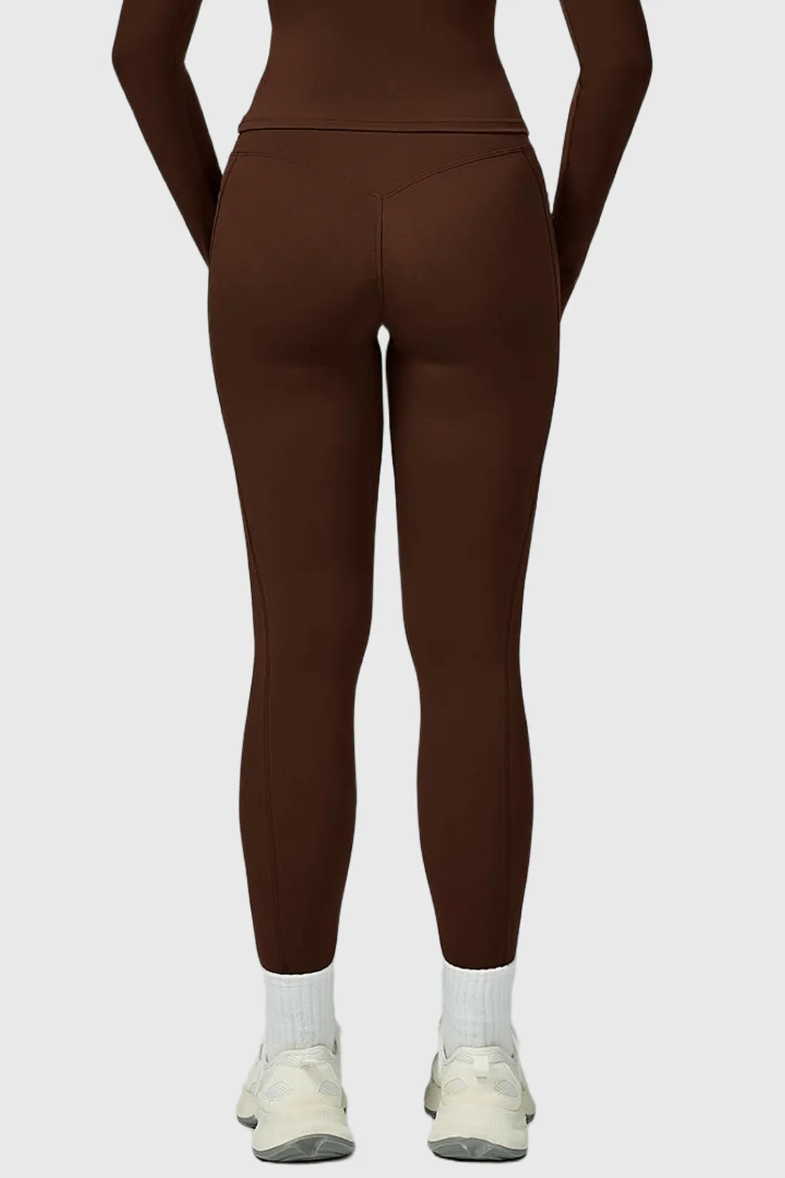High Waist Crossover Yoga Leggings with Side Pockets sold by MOOSLOVER product image thumbnail 3
