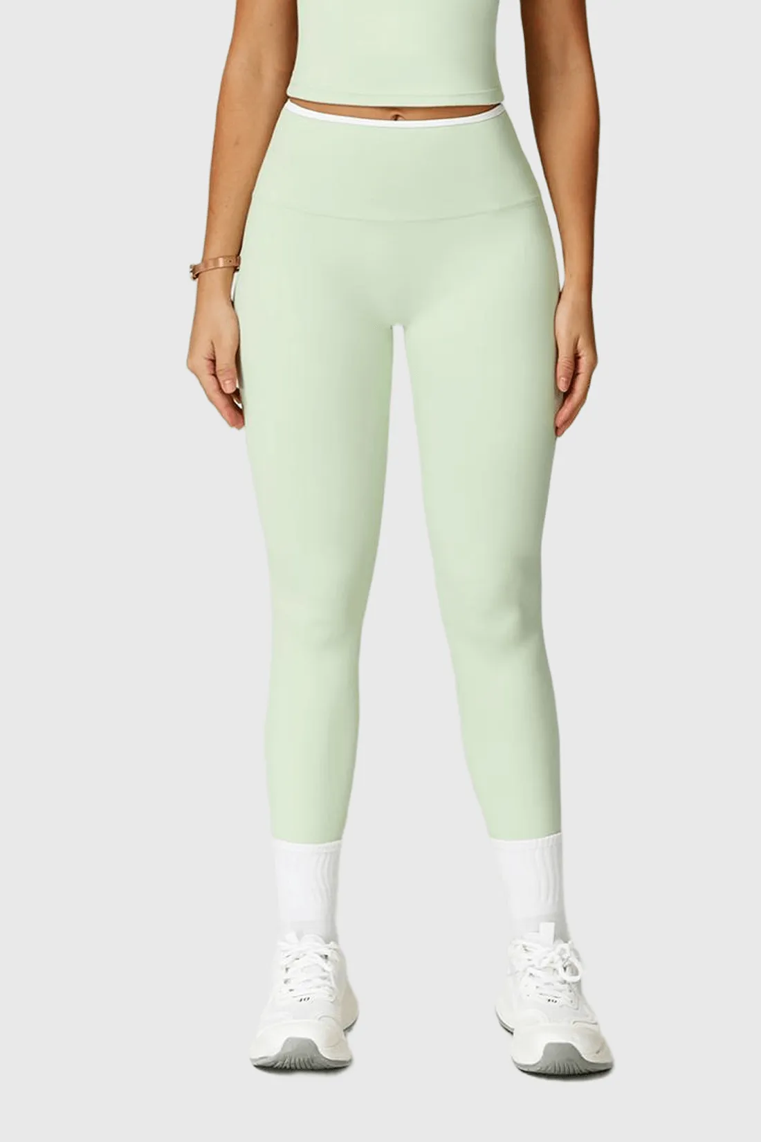 High Waist Colorblock Trim Leggings sold by MOOSLOVER product image thumbnail 4