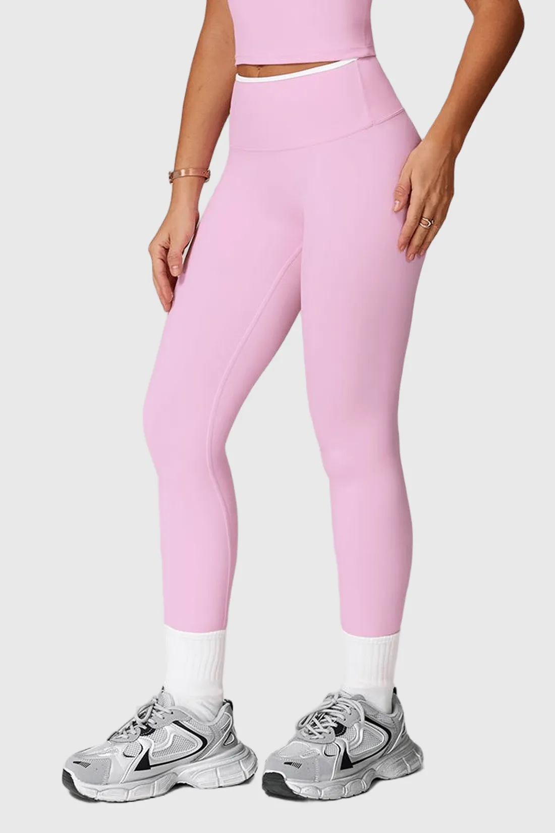 High Waist Colorblock Trim Leggings sold by MOOSLOVER