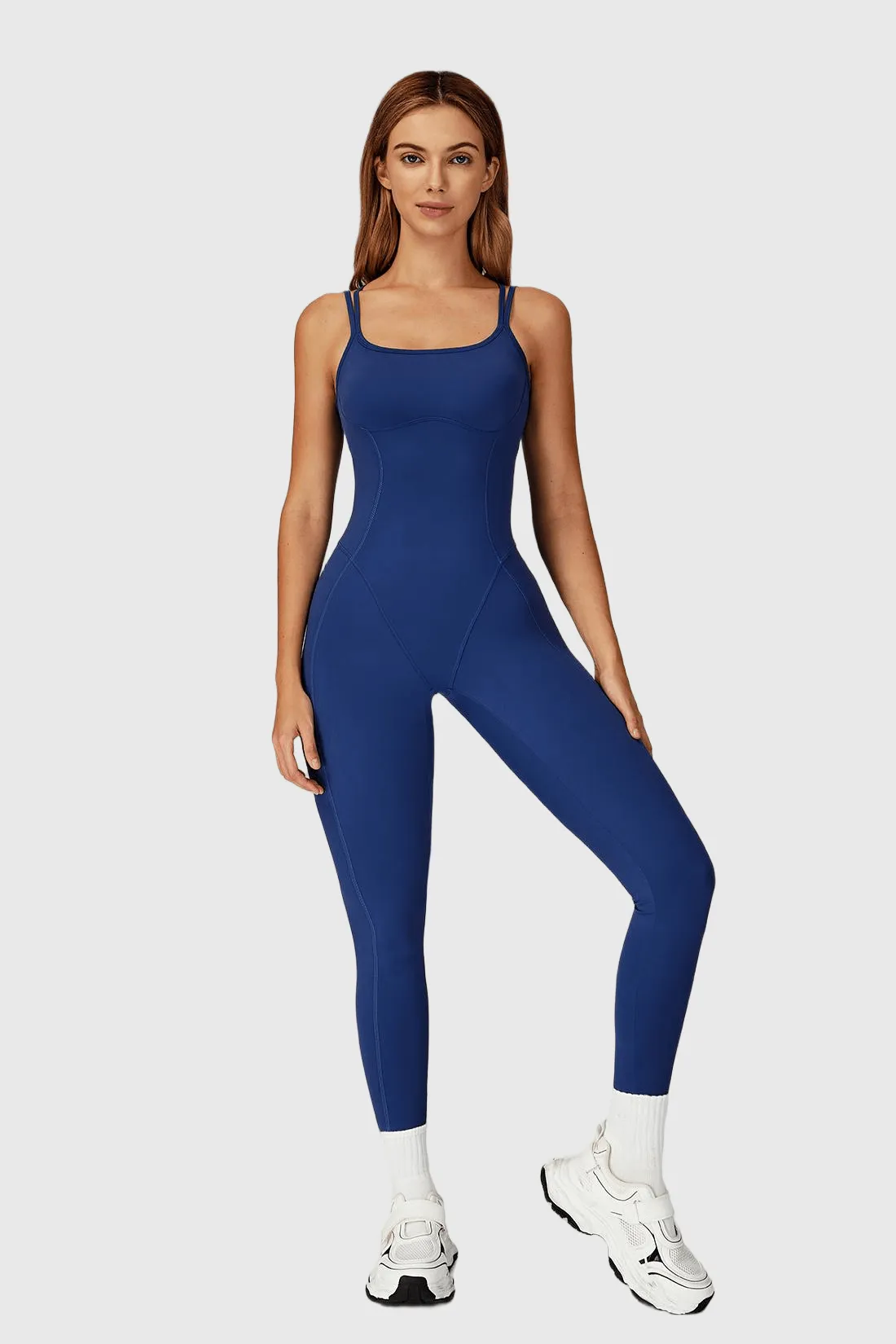 Cross-Back Slim Fit Yoga Jumpsuit sold by MOOSLOVER product image thumbnail 5