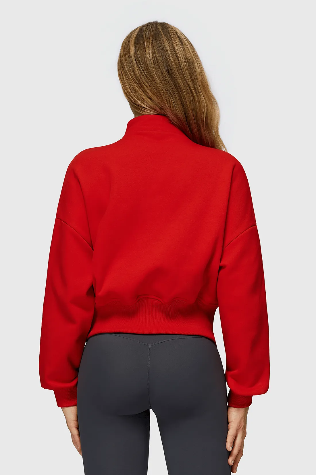 Fleece Half-Zip High Neck Sweatshirt sold by MOOSLOVER product image thumbnail 3