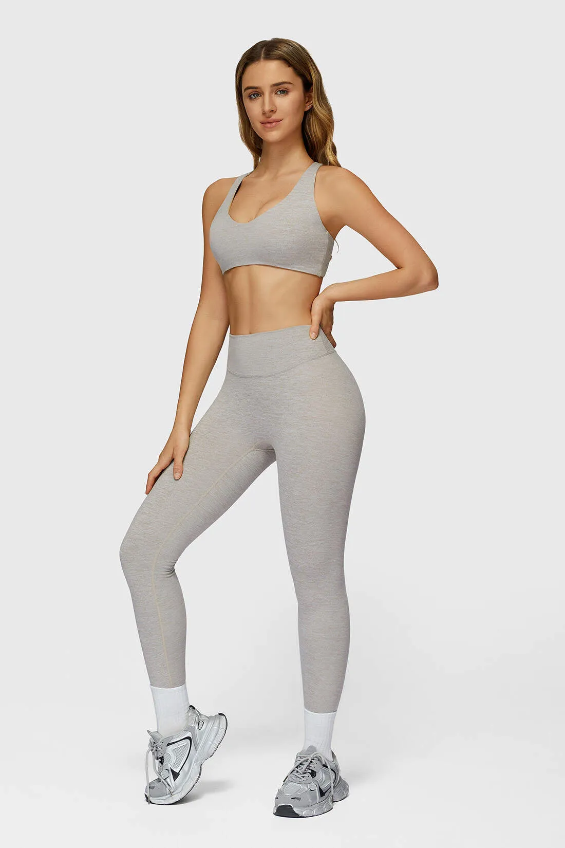 Racerback Sports Bra Match High Waist Leggings sold by MOOSLOVER product image thumbnail 5