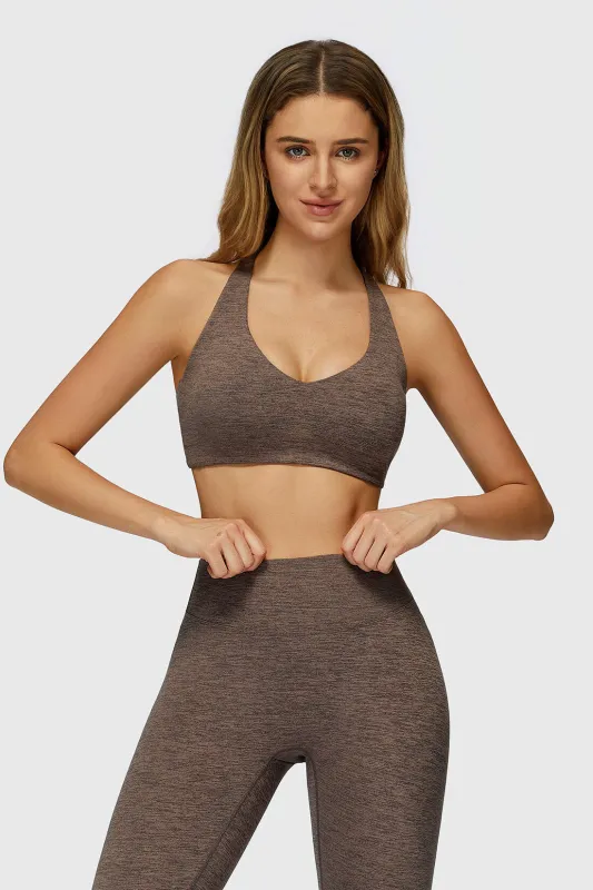 V-neckline Racerback Sports Bra sold by MOOSLOVER