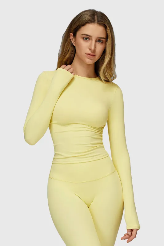 Slim Fit Long Sleeves Yoga Top sold by MOOSLOVER