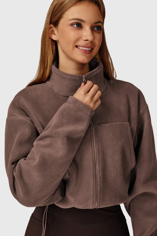 Fleece Lined High Neck Drawstring Jacket sold by MOOSLOVER