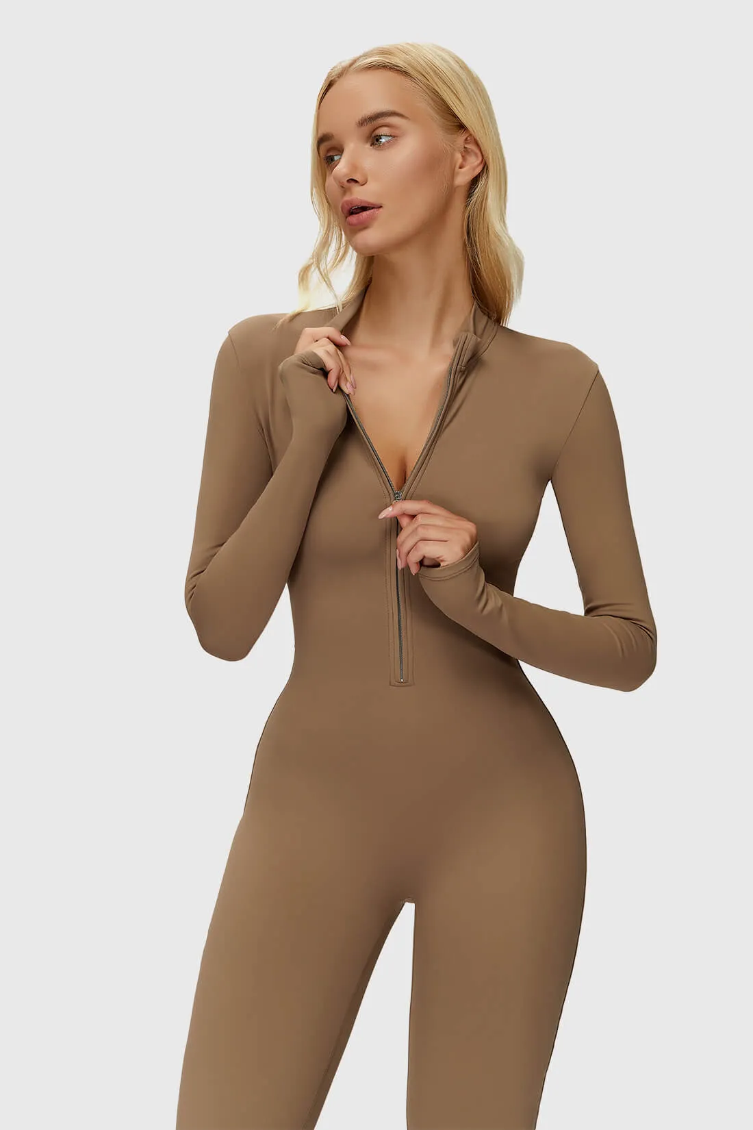 Thermal Fleece Lined One-Piece Jumpsuit sold by MOOSLOVER product image thumbnail 3