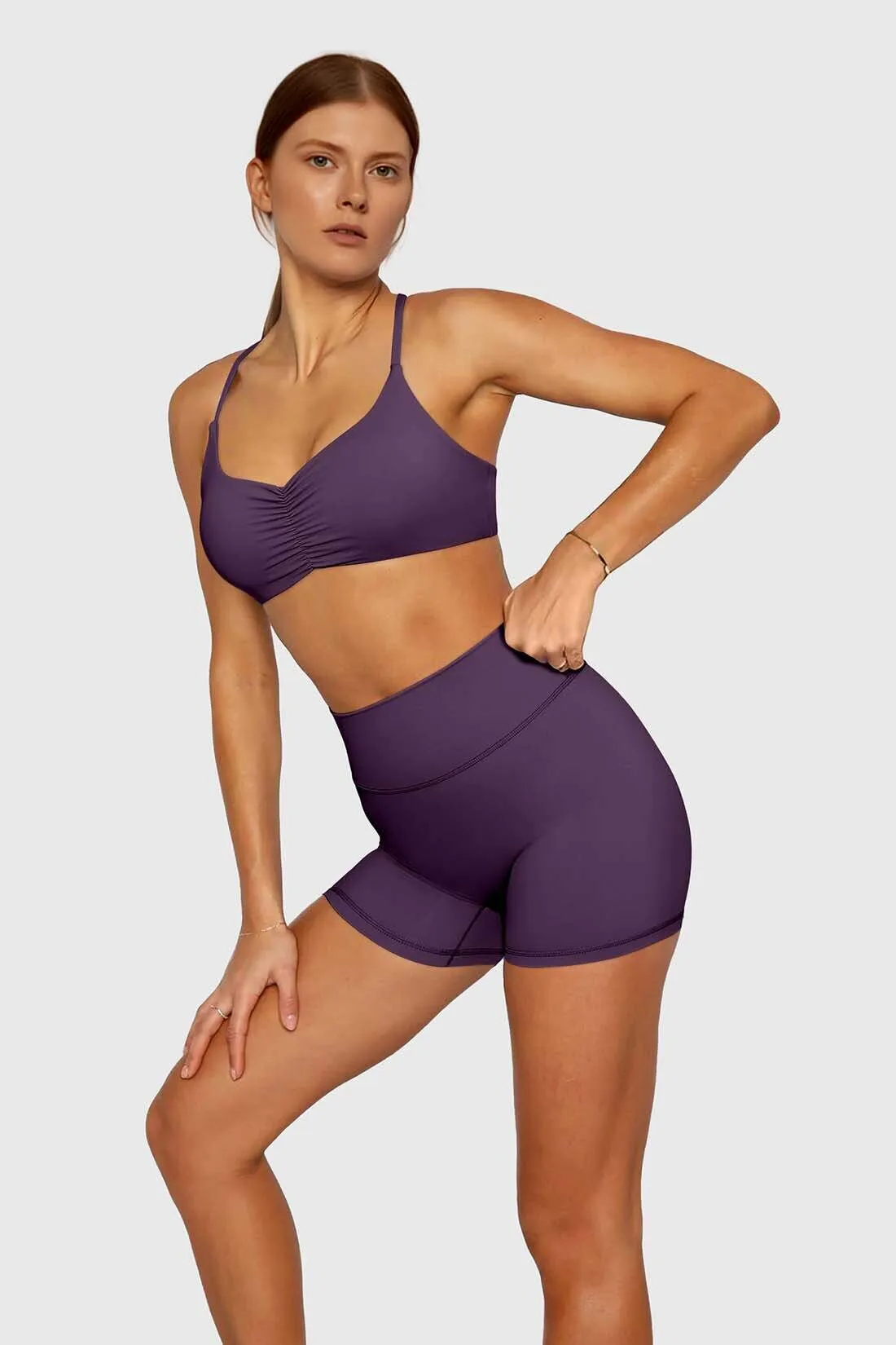 2PCs High Waisted Cross-Back Yoga Set sold by MOOSLOVER product image thumbnail 2