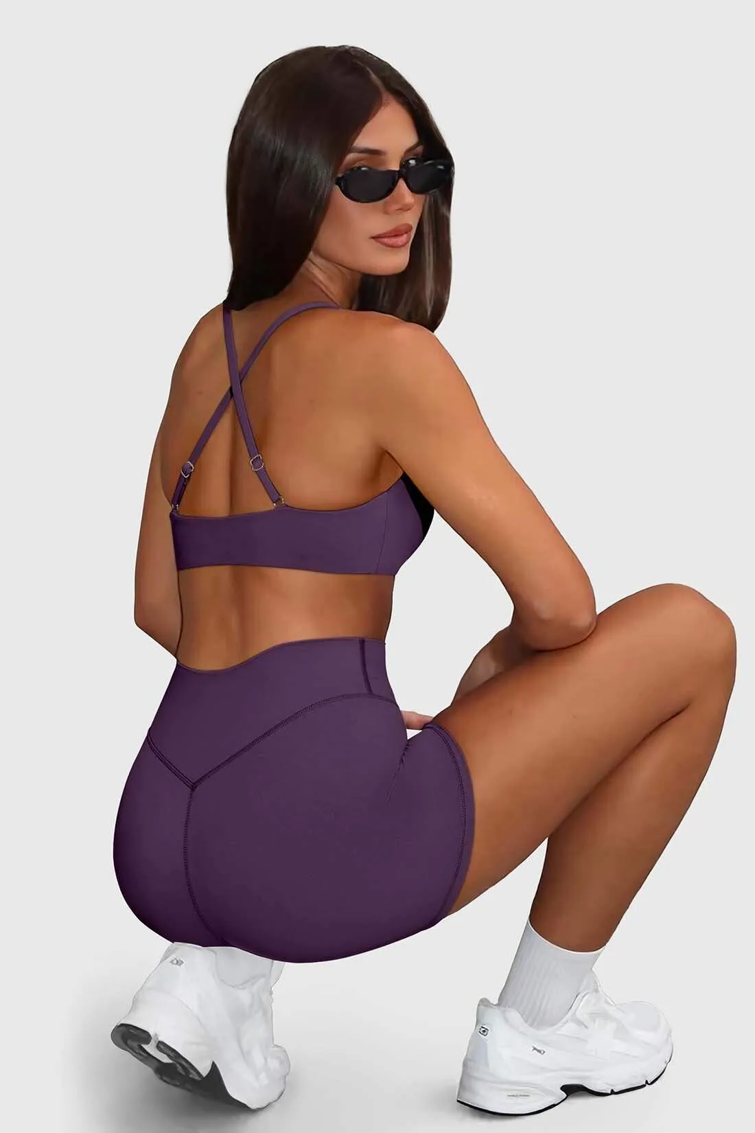 2PCs High Waisted Cross-Back Yoga Set sold by MOOSLOVER product image thumbnail 3