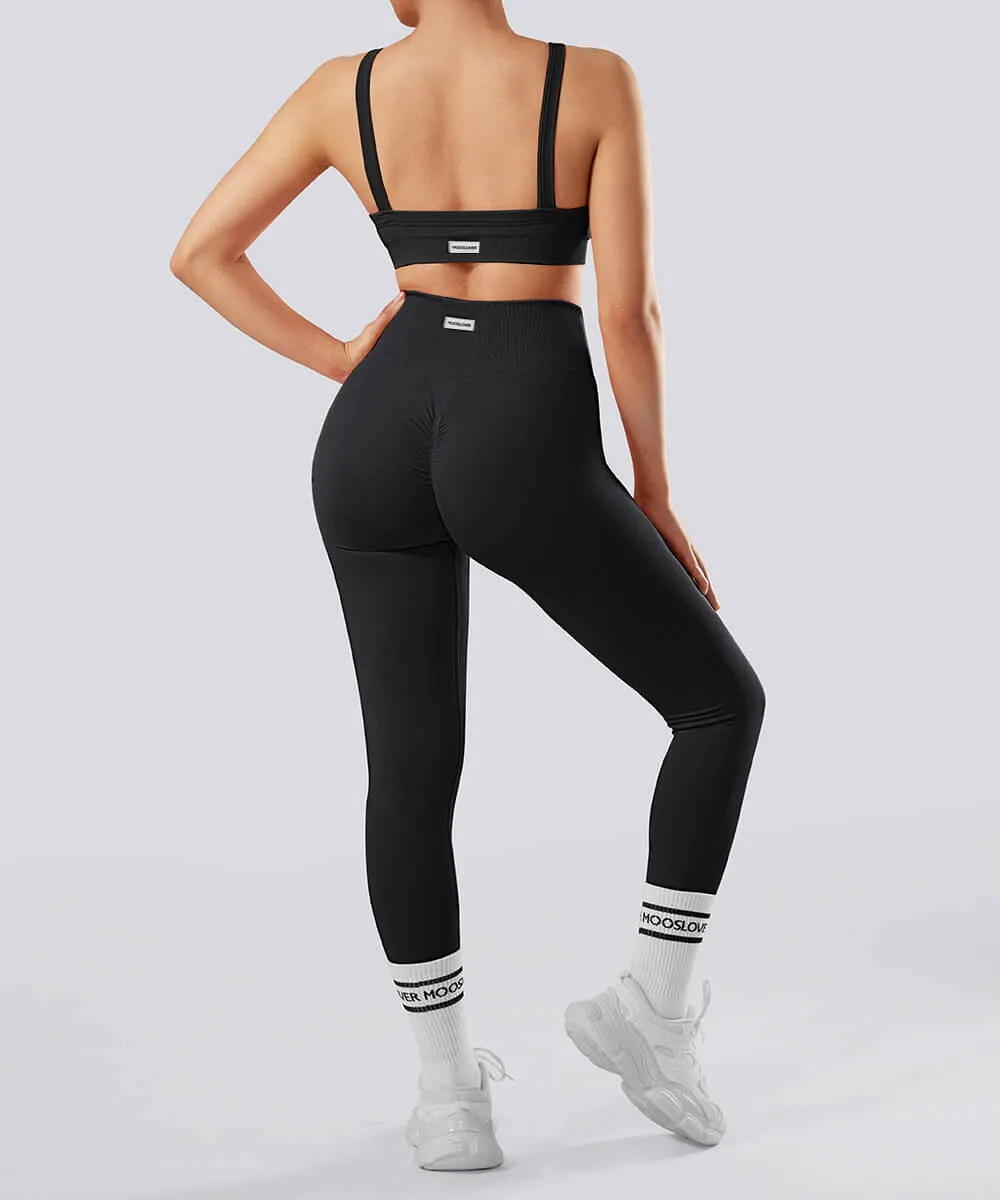 V Waist Legging Threaded Spaghetti Strap Sport Suit sold by MOOSLOVER product image thumbnail 2