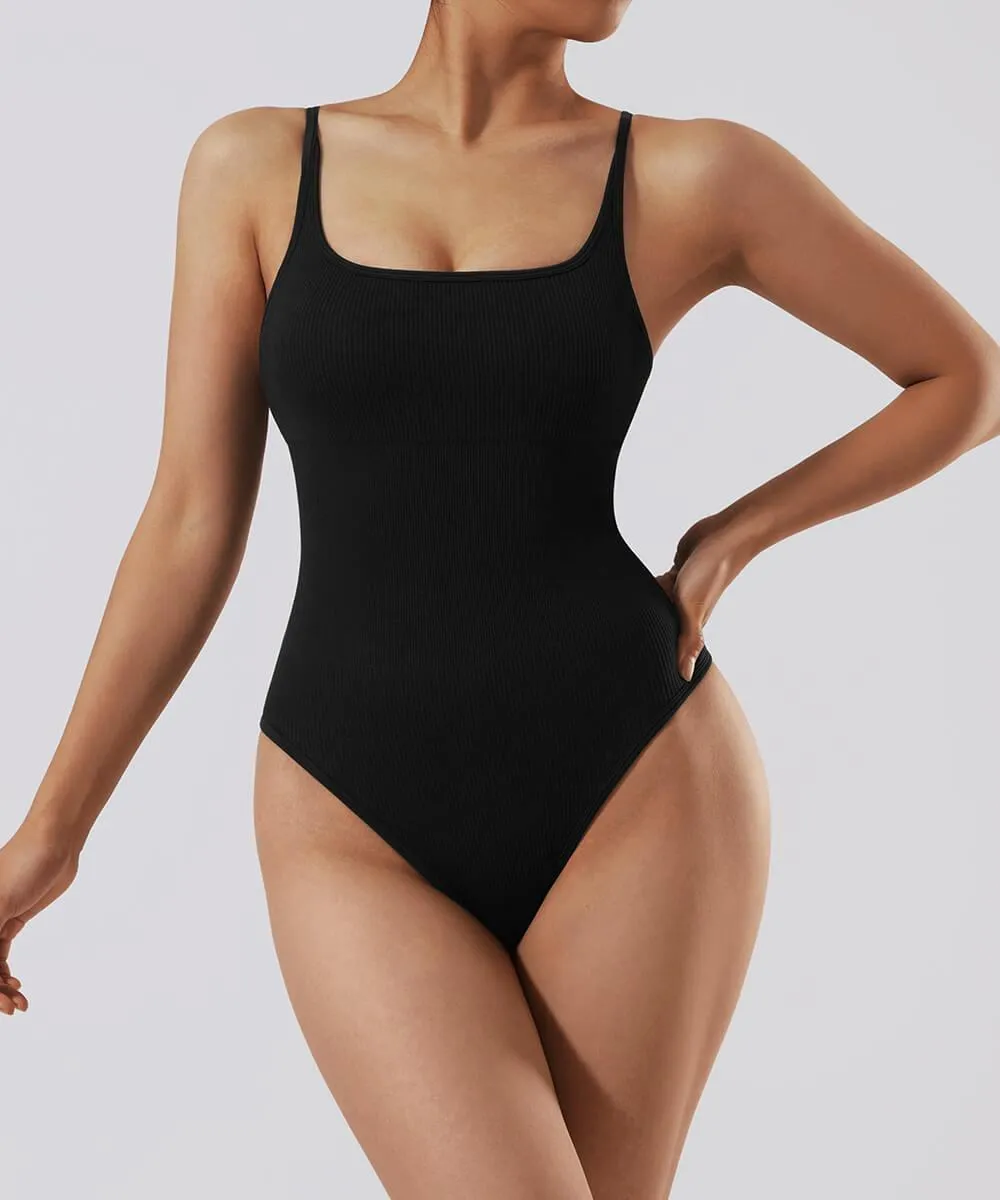 Backless Ribbed Spaghetti Strap Bodysuit sold by MOOSLOVER product image thumbnail 3