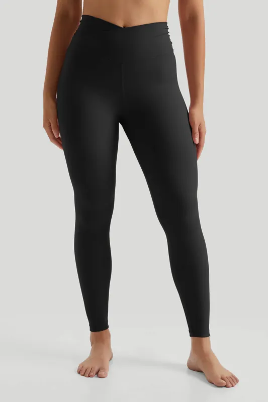 Nude V-waist Side Ruffle Yoga Legging sold by MOOSLOVER
