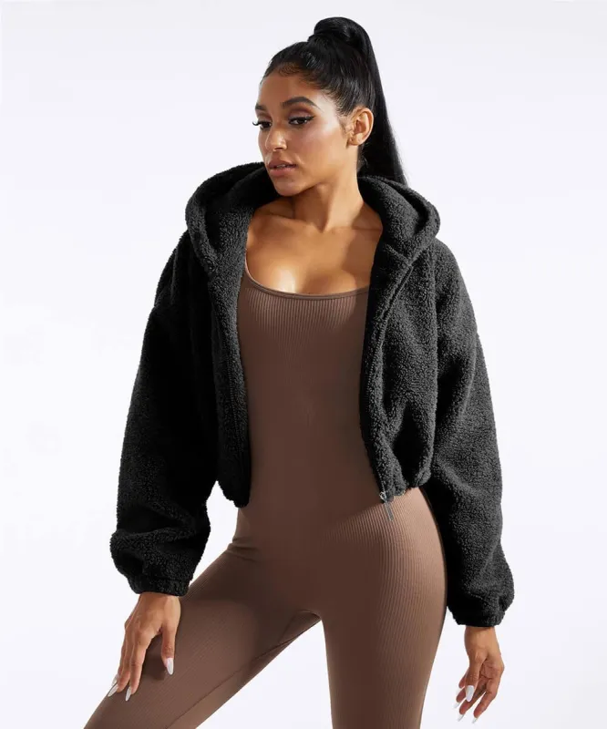 Zip Up Drop Shoulder Teddy Jacket sold by MOOSLOVER