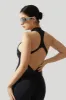 Halter Neck Backless V Back Flared Leg Jumpsuit sold by MOOSLOVER