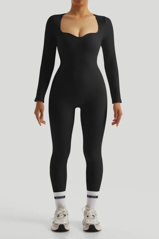 Sweetheart Neckline Long Sleeves Jumpsuit sold by MOOSLOVER