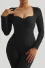 Sweetheart Neckline Long Sleeves Jumpsuit sold by MOOSLOVER