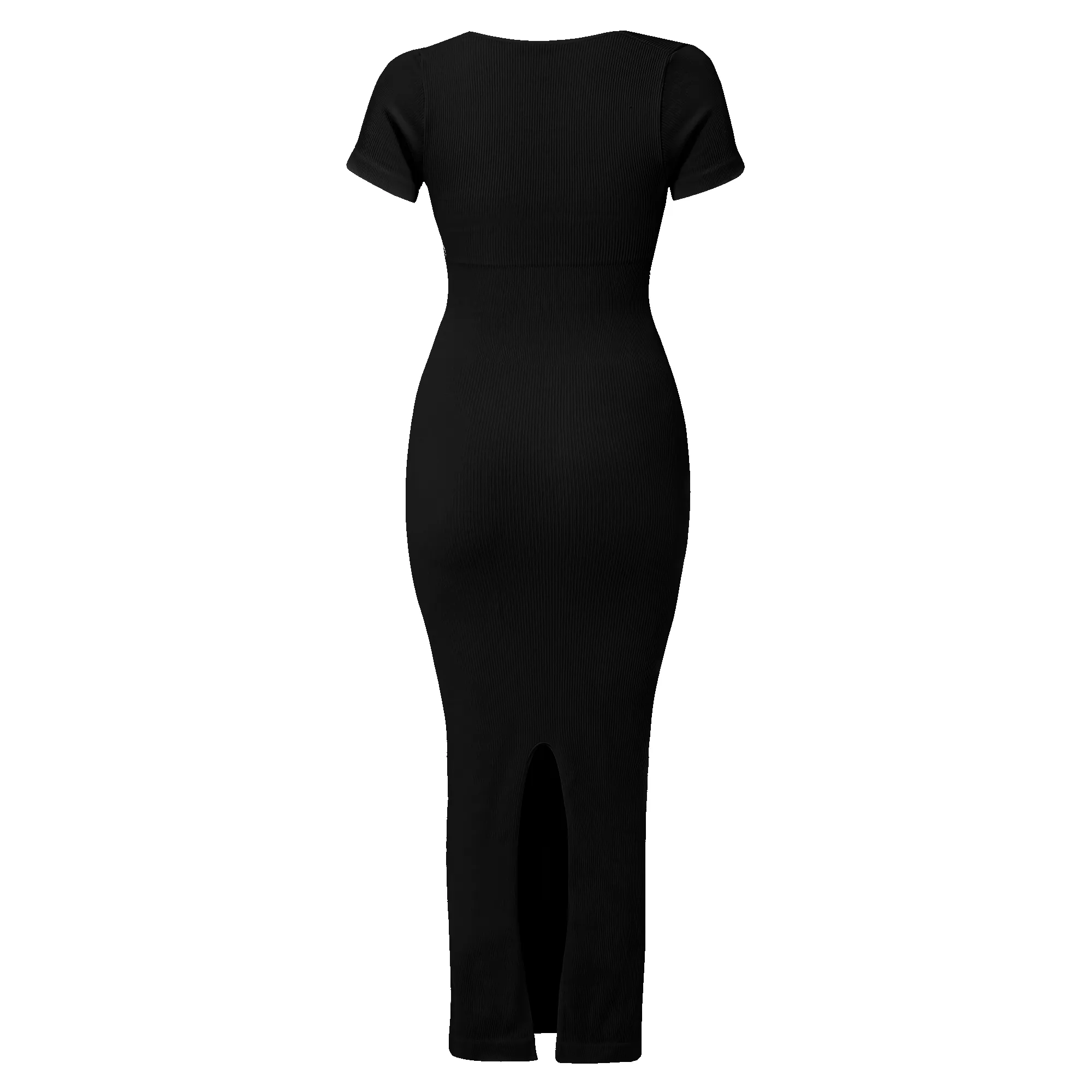 Thread Short Sleeves Slit Dress sold by MOOSLOVER product image thumbnail 5