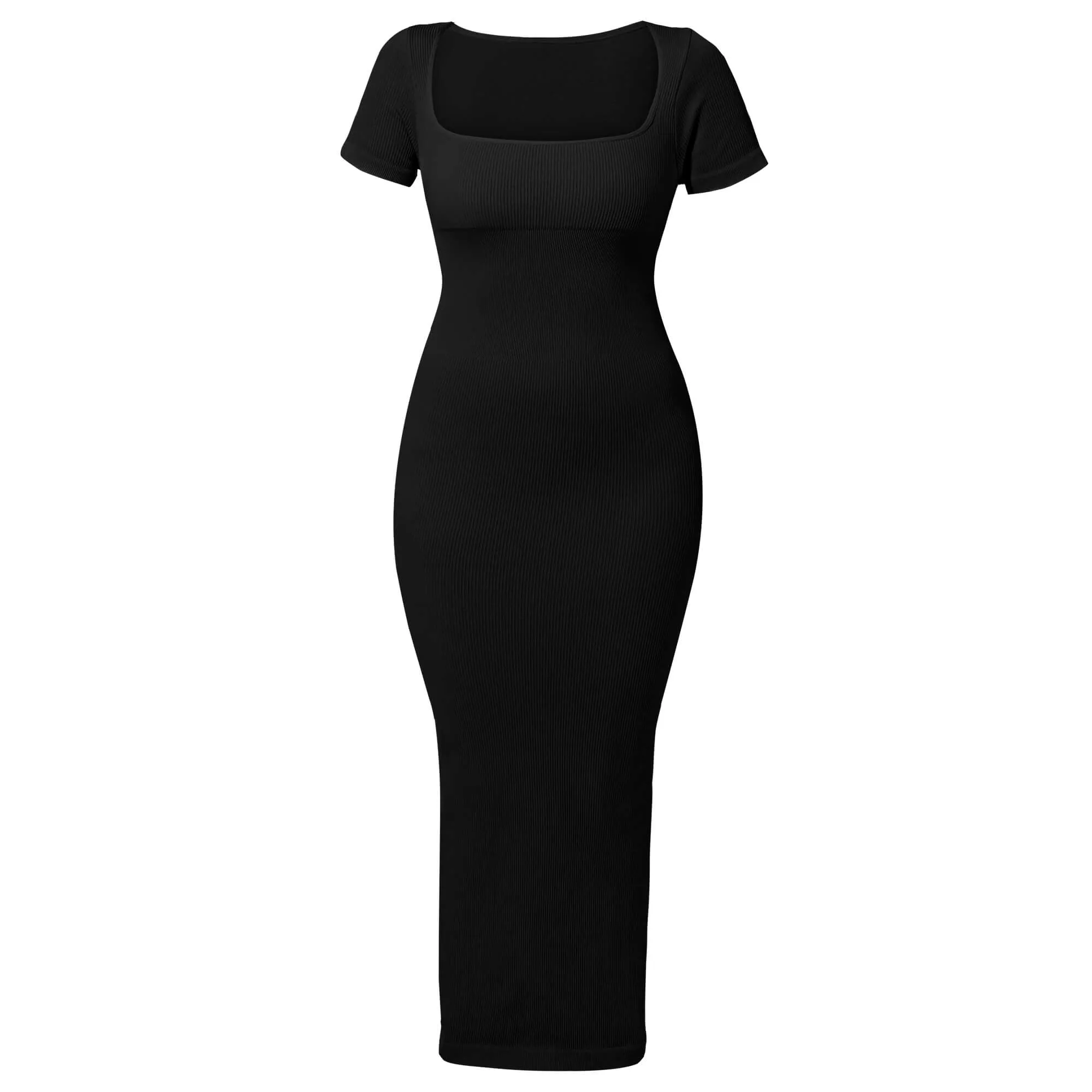 Thread Short Sleeves Slit Dress sold by MOOSLOVER product image thumbnail 4