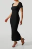 Thread Short Sleeves Slit Dress sold by MOOSLOVER