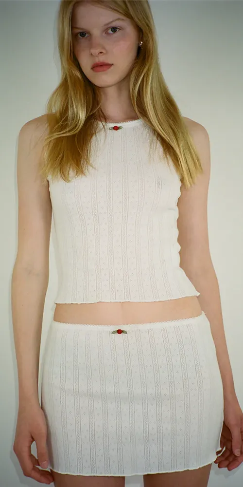 Shorty Pointelle Skirt sold by Maison Rogue product image thumbnail 2