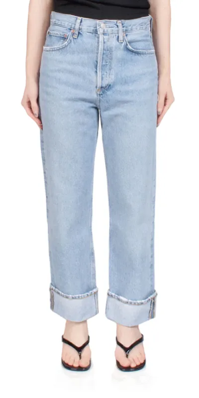 Fran Low Slung Straight Jean Force sold by Maison Rogue