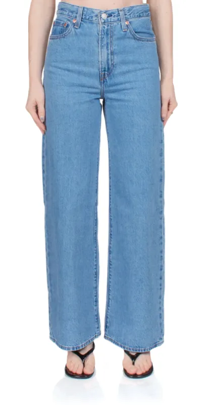 Ribcage Wide Leg Jeans Splash Zone sold by Maison Rogue