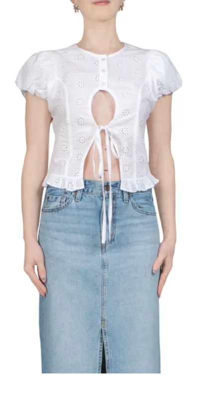 Cameo Eyelet Top sold by Maison Rogue