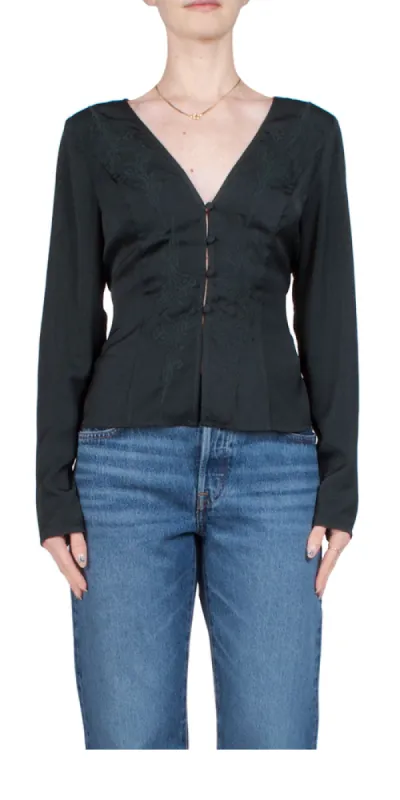 Aida Embroidered Long Sleeve Top sold by Maison Rogue